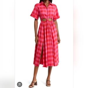 Cult Gaia Keegan Dress in Ghermez Rose